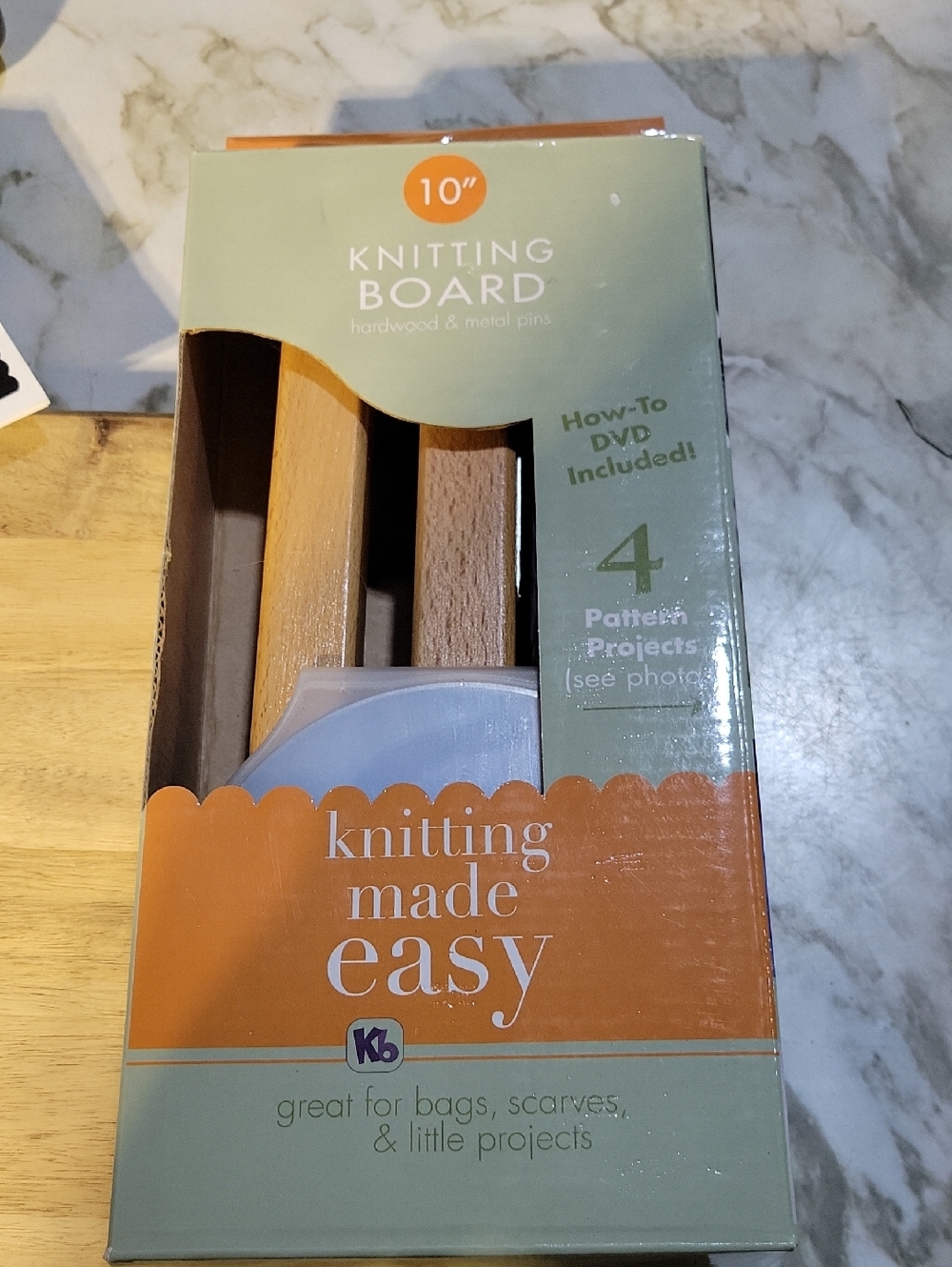 Knitting Board 10" Hardwood Knitting Made Easy -
